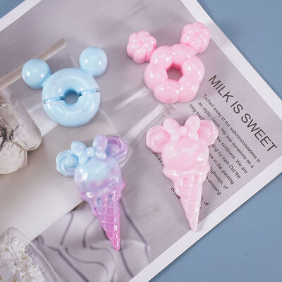 Molde cuentagotas de cristal DIY para helado, helado, donuts, adornos de mesa, molde decorativo de silicona