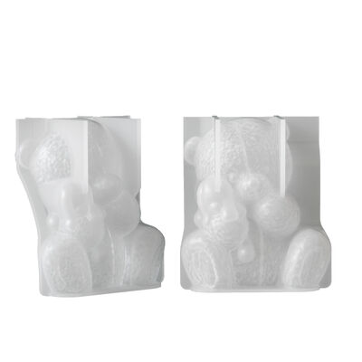 New product: Stitching teddy bear holding rabbit ornament silicone mold DIY aromatherapy gypsum plush pattern teddy bear mold
