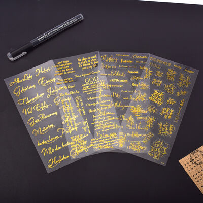 DIY crystal dropper gold hand account sticker dropper mold filling material phrases, blessing stickers