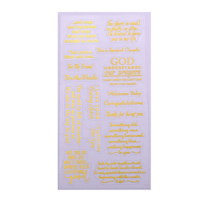 DIY crystal dropper gold hand account sticker dropper mold filling material phrases, blessing stickers