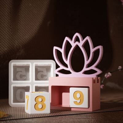 DIY Round Wreath Butterfly Rabbit Candlestick Insert Plate Silicone Mold Hollow Lotus Candlestick Pendant Gypsum Mold
