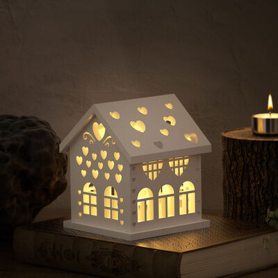 Crystal dropper resin gypsum love candle house DIY Christmas house small night light silicone mold