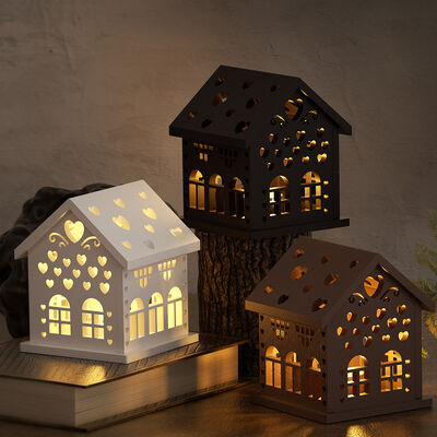 Crystal dropper resin gypsum love candle house DIY Christmas house small night light silicone mold