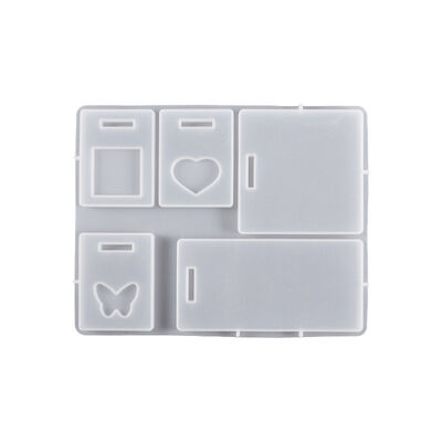 DIY Drip Resin Photo Grinding Stretch Easy Pull Buckle Hanging Dry Flower Keychain Pendant Silicone Mold
