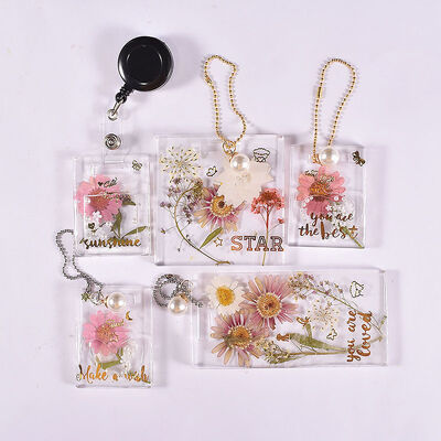 DIY Drip Resin Photo Grinding Stretch Easy Pull Buckle Hanging Dry Flower Keychain Pendant Silicone Mold