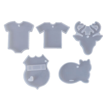 DIY Crystal Dropping Gel Mold Top Deer Head Hanging Cat Pendant Hanging Decoration Silicone Mold Wholesale