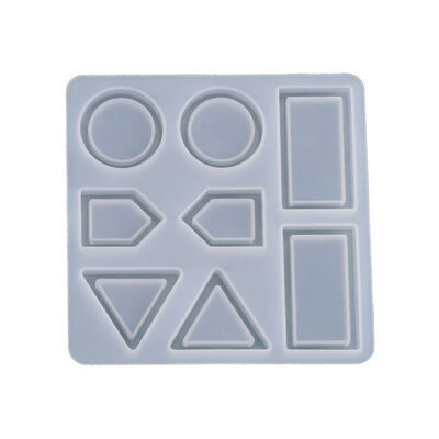 DIY crystal dropper mold polygonal pendant rectangular circular earring hanging accessory silicone mold wholesale