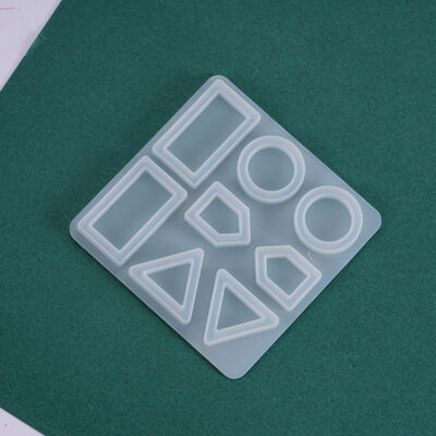 DIY crystal dropper mold polygonal pendant rectangular circular earring hanging accessory silicone mold wholesale