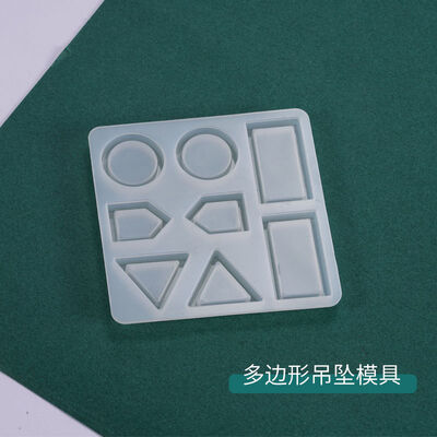 DIY crystal dropper mold polygonal pendant rectangular circular earring hanging accessory silicone mold wholesale