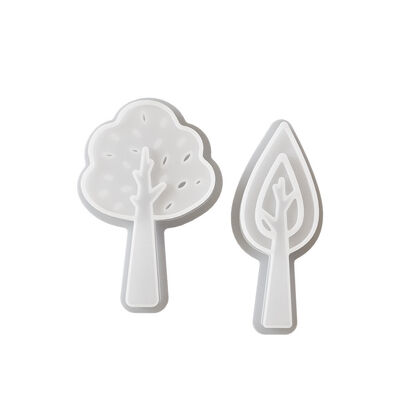 DIY resin gypsum tree platform grinding tool aromatherapy size tree leaves candle ornament silicone mold