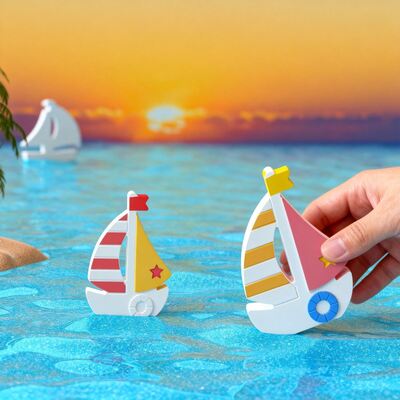 Five row sailboat silicone mold, ocean style aromatherapy candle, gypsum ornament, home decoration, drip glue mold