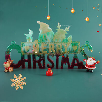 DIY crystal dropper mold, Christmas Santa letter hanging decoration silicone mold