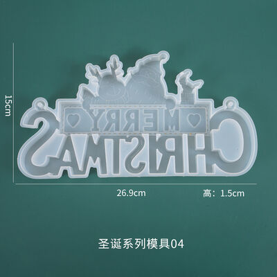DIY crystal dropper mold, Christmas Santa letter hanging decoration silicone mold