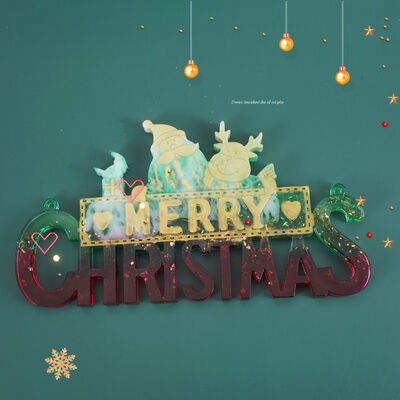 DIY crystal dropper mold, Christmas Santa letter hanging decoration silicone mold