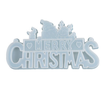 DIY crystal dropper mold, Christmas Santa letter hanging decoration silicone mold