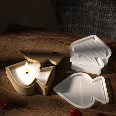 Gypsum Cement Spades A Double Love Stacking Music Storage Box Silicone Mold Aromatherapy Candle Cup Grinding Tool