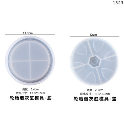 DIY Crystal Drip Rubber Tire Storage Box Mold, Car Tire Pattern, Circular Ashtray, Silicone Mold