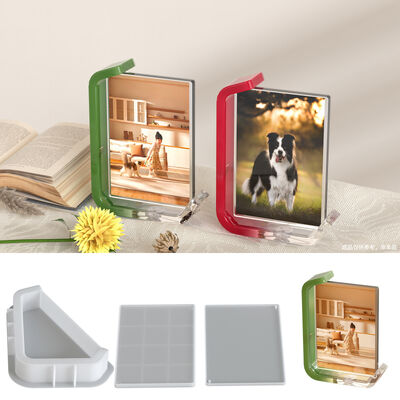 Crystal dropper resin rectangular photo frame dropper mold DIY horizontal and vertical photo frame ornament silicone mold