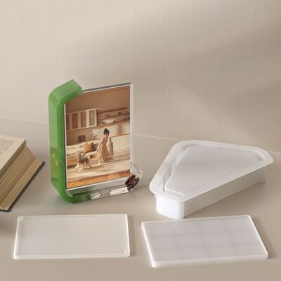 Crystal dropper resin rectangular photo frame dropper mold DIY horizontal and vertical photo frame ornament silicone mold