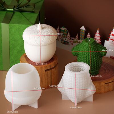 DIY crystal dropper resin gypsum three-dimensional woolen sweater hazelnut fruit candle ornament silicone mold