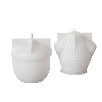 DIY crystal dropper resin gypsum three-dimensional woolen sweater hazelnut fruit candle ornament silicone mold