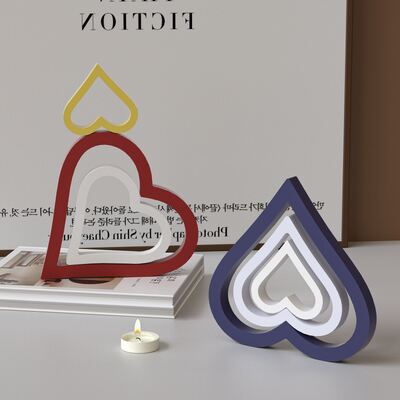 Aromatherapy gypsum hollow heart silicone mold DIY stacked heart-shaped resin table drip mold