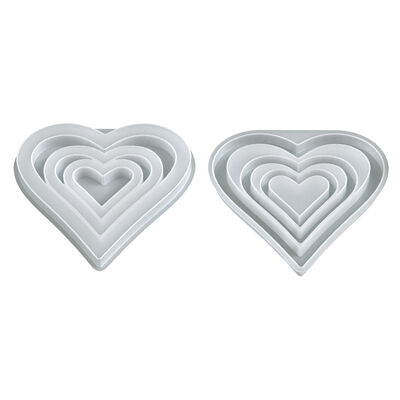 Aromatherapy gypsum hollow heart silicone mold DIY stacked heart-shaped resin table drip mold