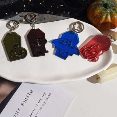DIY Christmas Tree Snowflake Elk Trojans Angel Halloween Coffin Pendant Hanging Decoration Silicone Mold