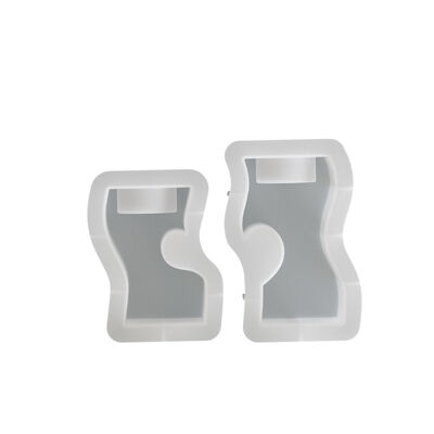DIY irregular S-shaped candle base ornament splicing heart-shaped candle holder aromatherapy gypsum silicone mold