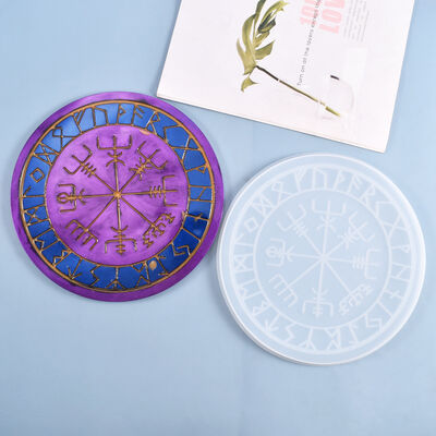 DIY Crystal Dropping Gel Mold Fun Round Table Dice Luen Letter Silicone Mold