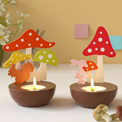 Easter Candle Holder Silicone Mold DIY Mushroom Bunny Insert Board Candle Base Gypsum Mold