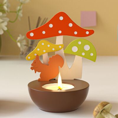 Easter Candle Holder Silicone Mold DIY Mushroom Bunny Insert Board Candle Base Gypsum Mold