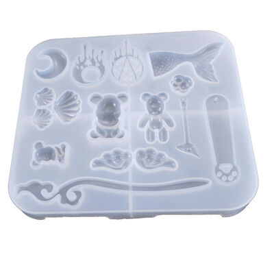Dropping Glue Mold, Small Violence, Bear's Tail, Hairpin, Shell, Moon, Cat Claws, Bookmark, Wings, Silicone Mold