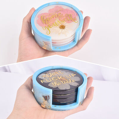 DIY Crystal Dropper, English Letters, Blessings, Hurtful Words For Friends, Coaster, Teacup Holder, Mirror Silicone Mold