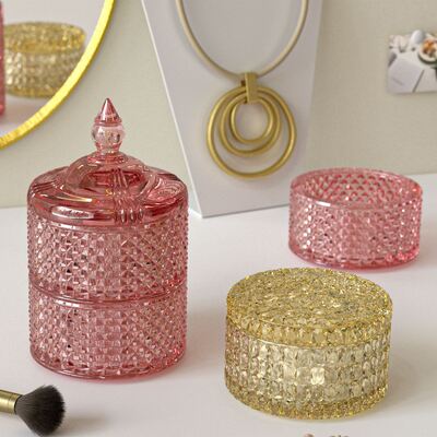 Diamond Patterned Cylindrical Storage Jar, Silicone Mold, Stacked Jewelry Box, Candle Cup Mold, Aromatherapy Gypsum DIY Mold