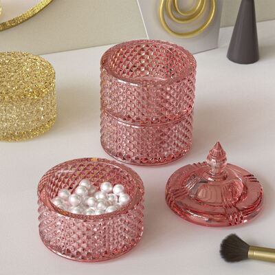 Diamond Patterned Cylindrical Storage Jar, Silicone Mold, Stacked Jewelry Box, Candle Cup Mold, Aromatherapy Gypsum DIY Mold
