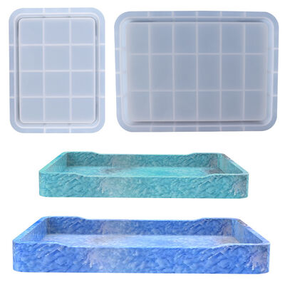 DIY Crystal Dropper Mold, Household Cup Tray, Rectangular Plate, Silicone Mold