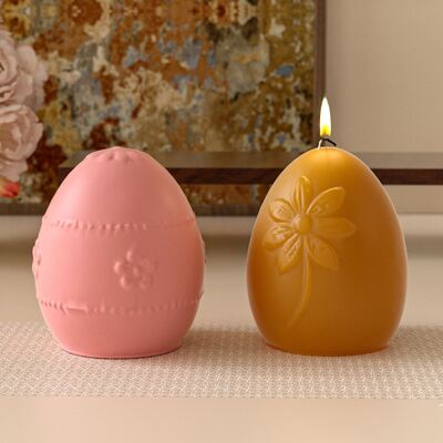 Cross Border Easter Egg Silicone Mold DIY Flower Easter Egg Candle Ornament Dropper Plaster Mold