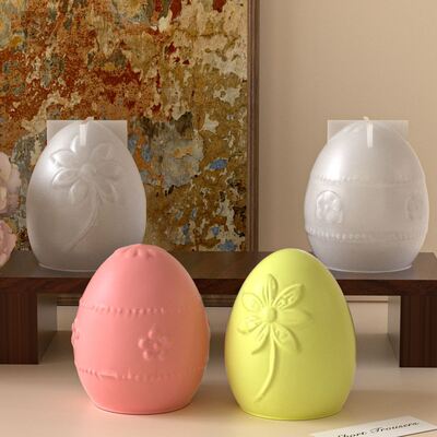 Cross Border Easter Egg Silicone Mold DIY Flower Easter Egg Candle Ornament Dropper Plaster Mold