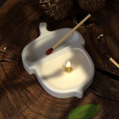 Cross border popular squirrel acorn tray silicone mold DIY gypsum aromatherapy ornament cement storage tray grinding tool