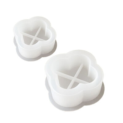 DIY Clover Sized Storage Box Ornament, Gypsum Candle Cup, Potted Succulent Flower Container, Silicone Mold