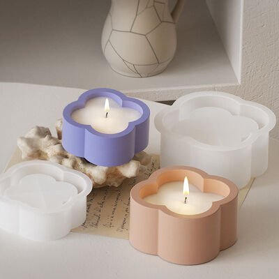 DIY Clover Sized Storage Box Ornament, Gypsum Candle Cup, Potted Succulent Flower Container, Silicone Mold