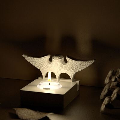 Halloween Eagle Plugin Square Candlestick Silicone Mold DIY Aromatherapy Gypsum Candle Base Mold
