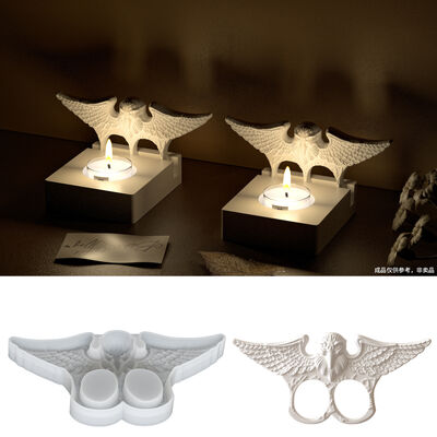 Halloween Eagle Plugin Square Candlestick Silicone Mold DIY Aromatherapy Gypsum Candle Base Mold