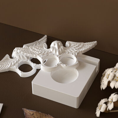 Halloween Eagle Plugin Square Candlestick Silicone Mold DIY Aromatherapy Gypsum Candle Base Mold
