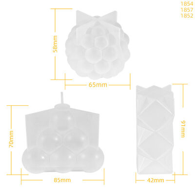 DIY Crystal Dropping Resin Mold Irregular Round Bead Wave Point Cut Surface Table Candle Silicone Mold