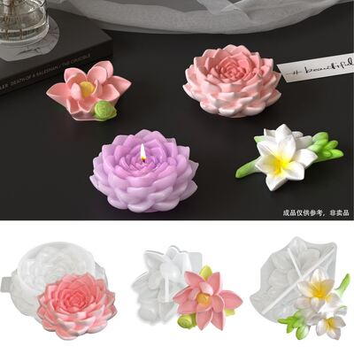New Product: Succulent Lotus Orchid Candle Silicone Mold DIY Fragrant Stone Car Ornament Gypsum Mold