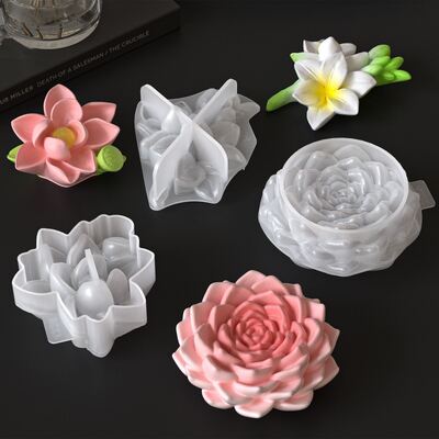 New Product: Succulent Lotus Orchid Candle Silicone Mold DIY Fragrant Stone Car Ornament Gypsum Mold