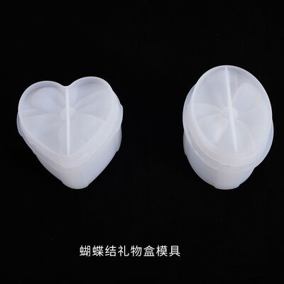 DIY Crystal Dropping Glue Mold Bow Storage Box Christmas Gift Box Decorative Ornament Silicone Mold