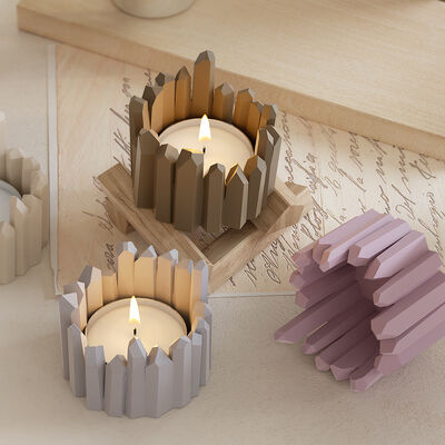 Dropping Resin Crystal Cluster Storage Box DIY Aromatherapy Gypsum Candle Stand Candle Cup Stand Silicone Mold